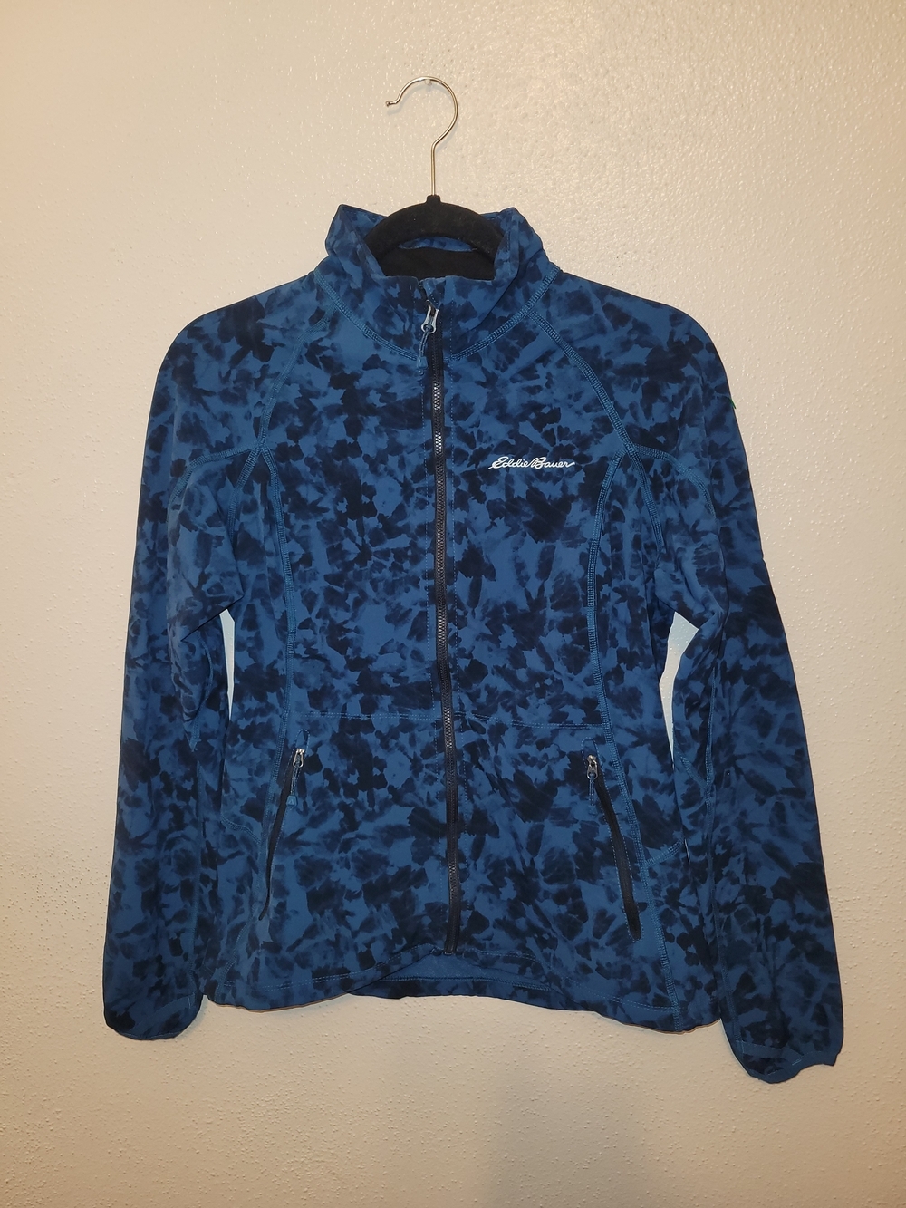Eddie Bauer First Ascent Blue Abstract Print Full Zip Performance Jacket Women's